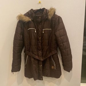 Peshka women’s Parka (jacket with faux-fur trim hoodie detachable) size 3XL